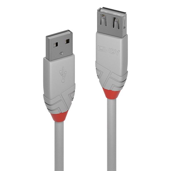 PROLUNGA USB 2.0 TIPO A GRIGIO, 0,2M
