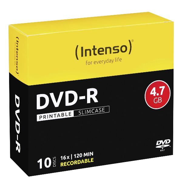 DVD+R 4.7 GB - 16X - SLIM CASE 10PZ.