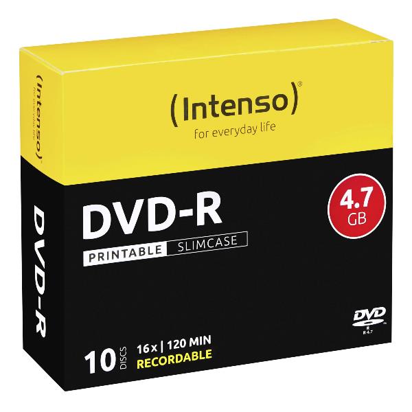 DVD-R 4.7GB 16X SLIM PRINTABLE 10PZ