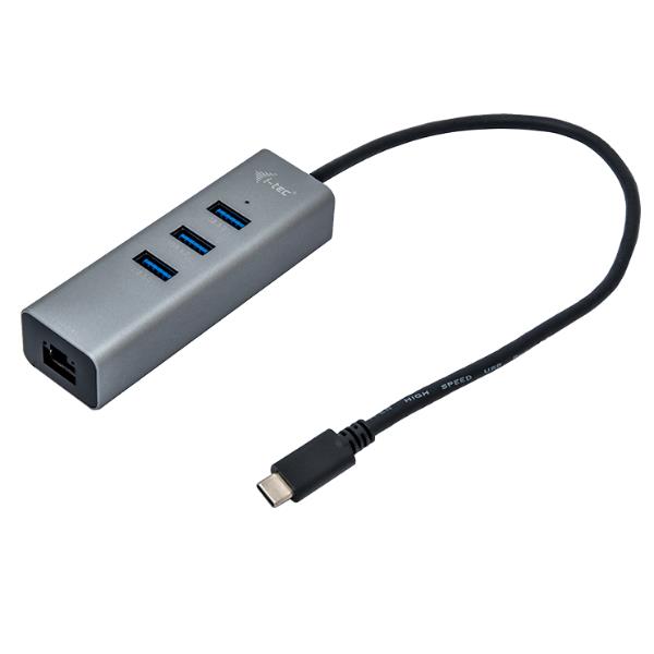 USB-C METAL 3 PORT+ETHERNET ADAPT