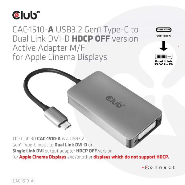 USB-C TO DVI-D DUAL LINK SUPPORT