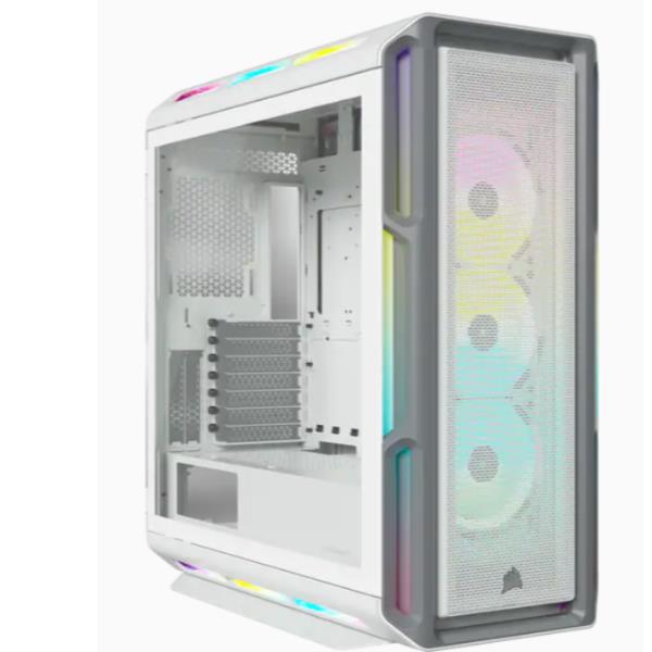 Corsair CC-9011231-WW iCUE 5000T RGB Tempered Glass Mid-Tower ATX PC Case White