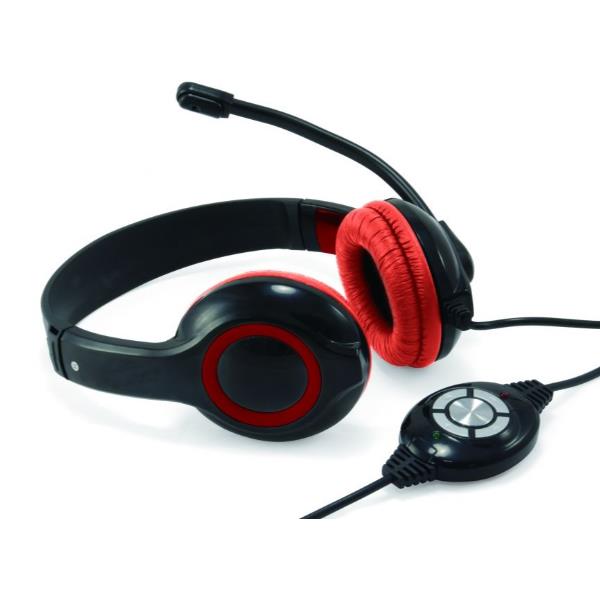 USB COMFORT.STEREO HEADSET RED