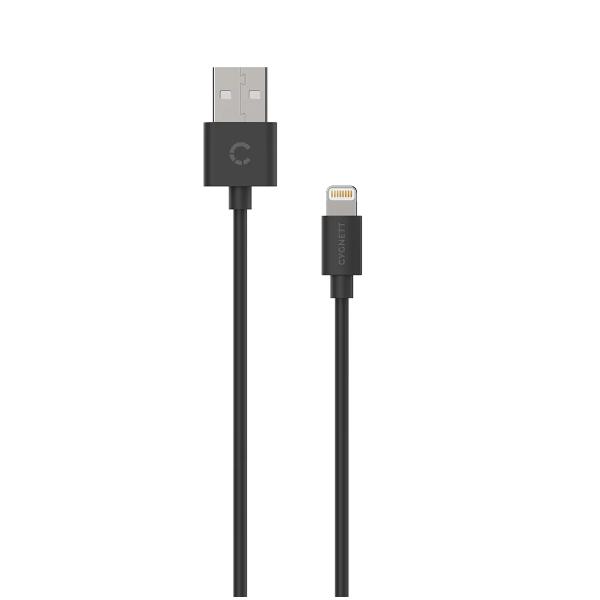 LIGHTNING TO USB-A CABLE 10 CM - BK