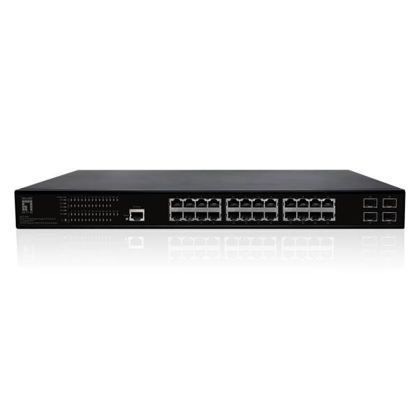 Level One LEVELONE GEP-2861 - SWITCH 28-PORTE GIGABIT L2 MANAGED POE 802.3 at/af 390W, 4-P...