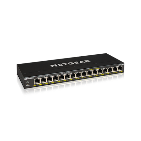GS316PP-100EUS - Netgear Switch Unmanaged Gigabit Ethernet (10/100/1000) Nero POE