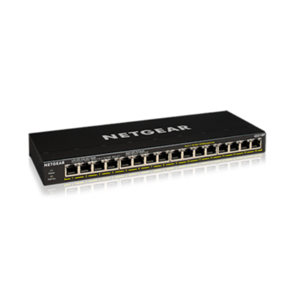 Netgear GS316P-100EUS - Netgear Switch Unmanaged Gigabit Ethernet (10/100/1000) Nero POE 0...