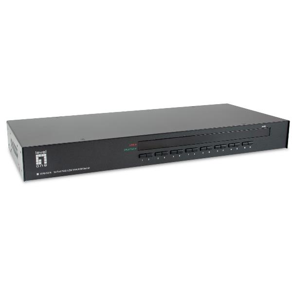 LEVELONE KVM-3216 - KVM 16-PORTE PS/2-USB VGA con OSD, Rack