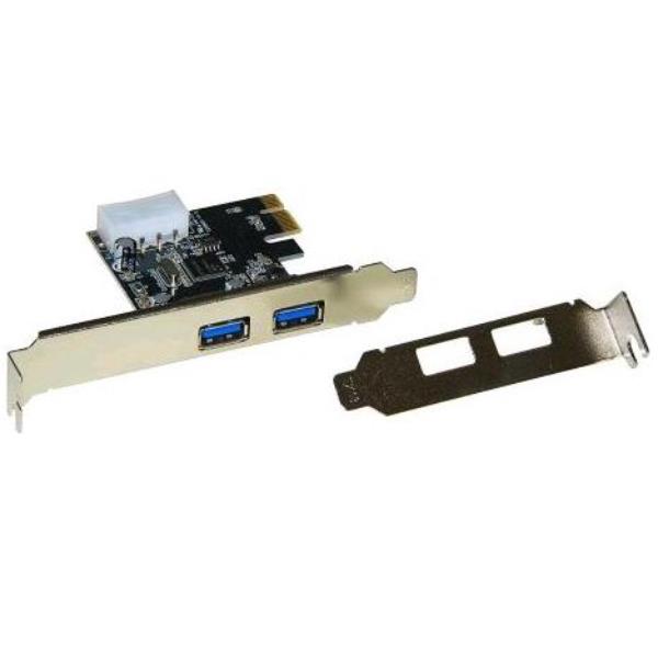 PCI Express 2 Porta USB 3.0 con Staffa Normale e Staffa Low Profile