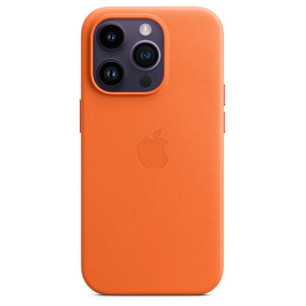 Custodia MagSafe in pelle per iPhone 14 Pro Max - Arancione