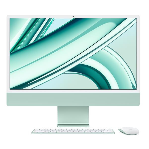 iMac 24" con display Retina 4,5K: Chip Apple M3 con CPU 8-core e GPU 10-core, 256GB SSD - Verde