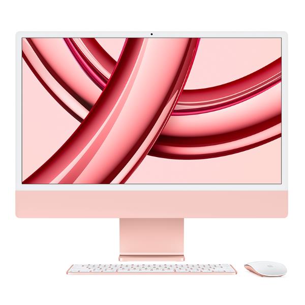 iMac 24" con display Retina 4,5K: Chip Apple M3 con CPU 8-core e GPU 10-core, 256GB SSD - Rosa