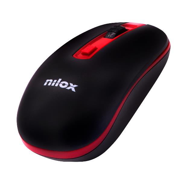 MOUSE WIRELESS BLACK/RED 1600 DPI