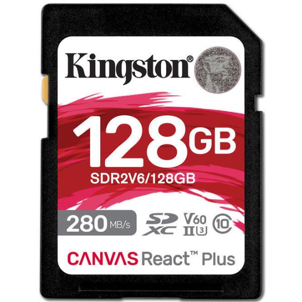 128GB CANVAS REACT PLUS SDXC U3 V60