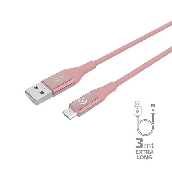 USB-A TO MICROUSB 12W CABLE 3MT PK