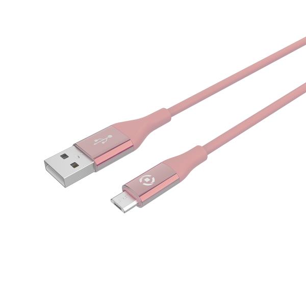 USB-A TO MICROUSB 12W CABLE PINK