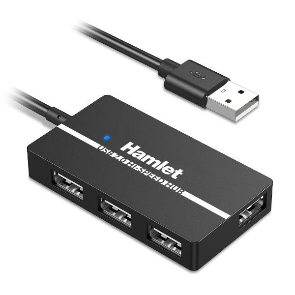 XHUB-04U2 - HUB USB 2.0 Compatto Slim 4 Porte Autoalimentato