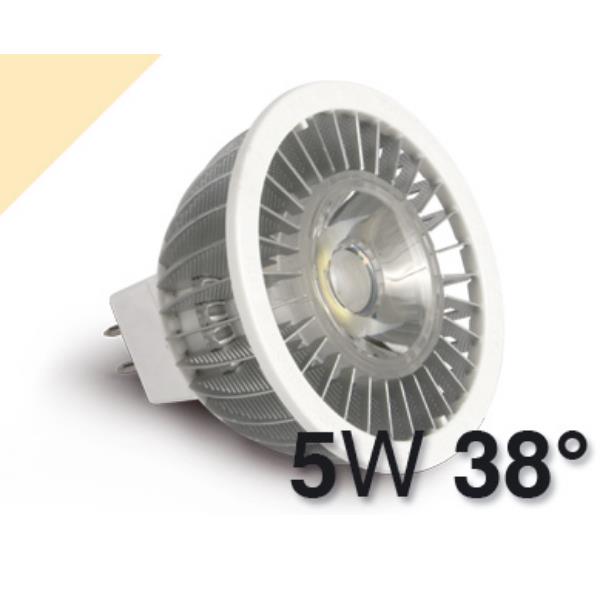XLD535W16 LED MR16 GU 5.3 da 5W luce calda apertura 38°