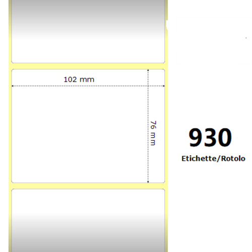 ETICHETTE ZEBRA 102X76MM BIANCHE 930PZ 800264-305 TERMICHE COMPATIBILI ZEBRA GK4