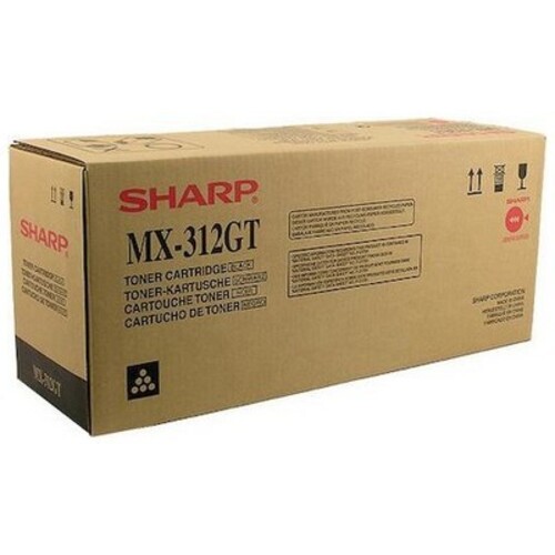 TONER SHARP MX-312GT NERO ORIGINALE PER SHARP MX-M260 M310 M354N M264N M314N MX3