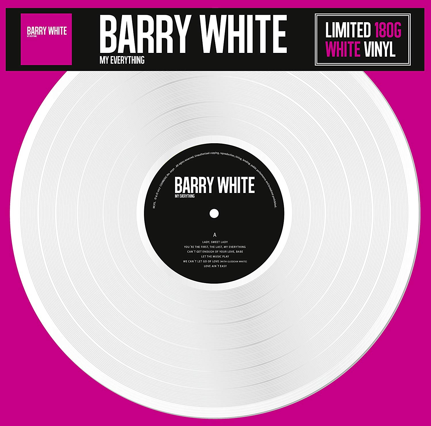 Vinile Barry White - My Everything (Ltd White Vinyl) NUOVO SIGILLATO, EDIZIONE DEL 06/07/2018 SUBITO DISPONIBILE