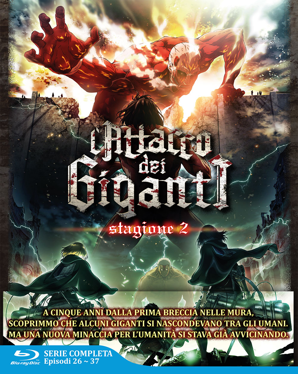 Blu-Ray Attacco Dei Giganti (L') - Stagione 02 The Complete Series (Eps 01-12) (3 Blu-Ray) NUOVO SIGILLATO, EDIZIONE DEL 27/02/2019 SUBITO DISPONIBILE