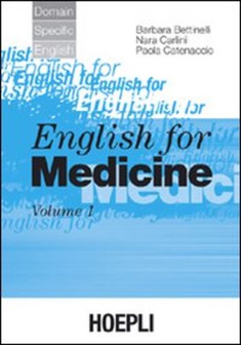 Libri Barbara Bettinelli - English For Medicine Vol 01 NUOVO SIGILLATO, EDIZIONE DEL 01/04/2005 SUBITO DISPONIBILE