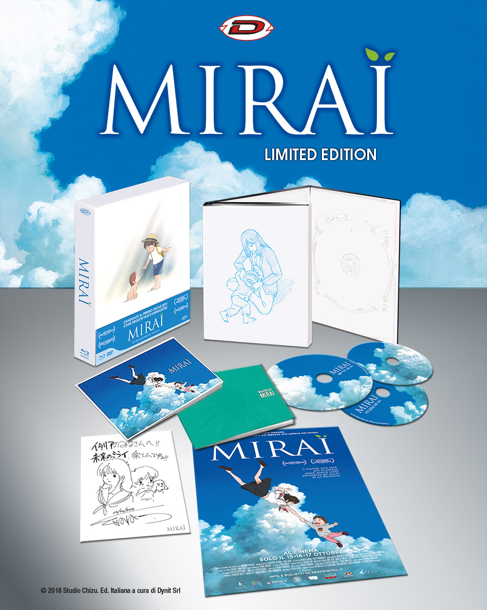 Blu-Ray Mirai (Limited Edition Digipack Box) (2 Blu-Ray+Dvd+2 Booklet+Card+Poster) NUOVO SIGILLATO, EDIZIONE DEL 24/04/2019 SUBITO DISPONIBILE