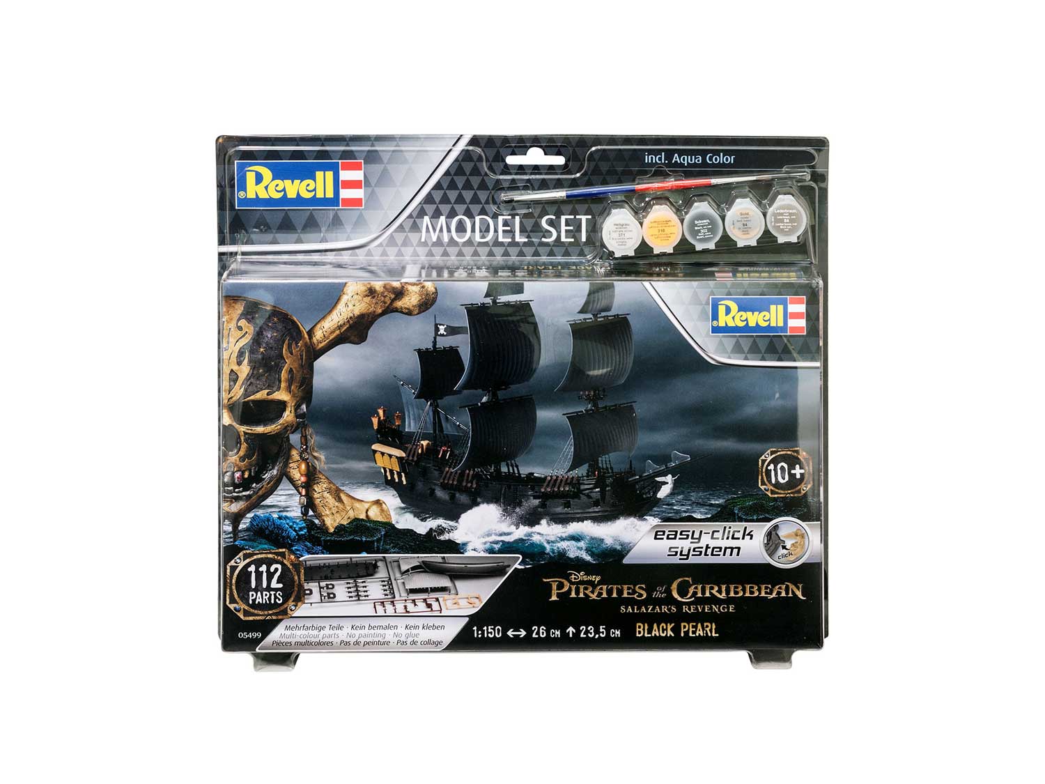 Merchandising Revell: Pirates Of Caribbean: Model Set Black Pearl 1:150 Scale Model Kit NUOVO SIGILLATO SUBITO DISPONIBILE