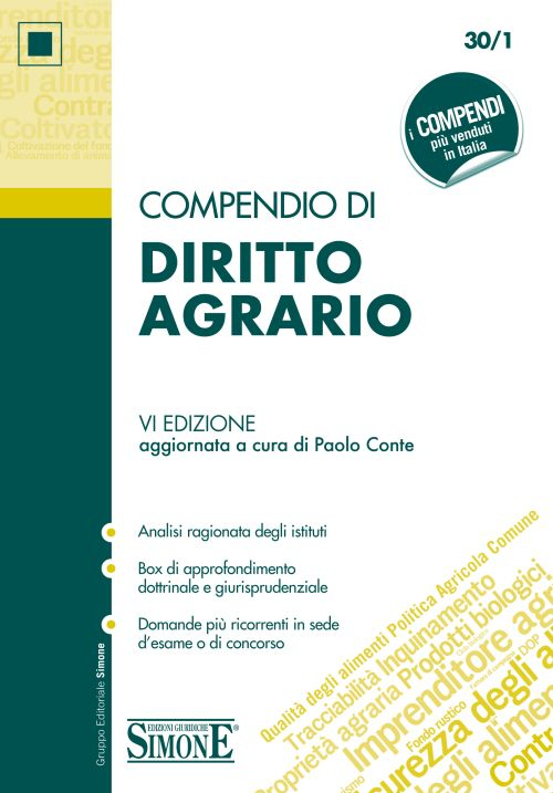 Libri Compendio Di Diritto Agrario NUOVO SIGILLATO, EDIZIONE DEL 28/01/2016 SUBITO DISPONIBILE