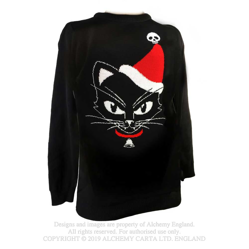 Abbigliamento Alchemy: Black Cat Christmas (Maglione Unisex Tg. M) NUOVO SIGILLATO, EDIZIONE DEL 17/09/2019 SUBITO DISPONIBILE