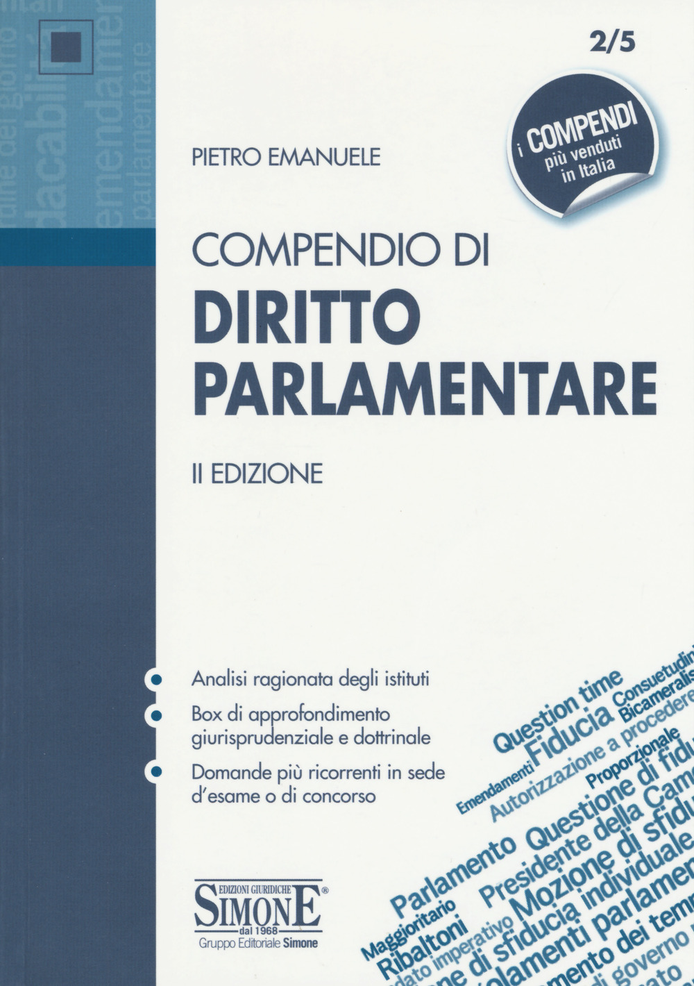 Libri Pietro Emanuele - Compendio Di Diritto Parlamentare NUOVO SIGILLATO, EDIZIONE DEL 02/10/2019 SUBITO DISPONIBILE