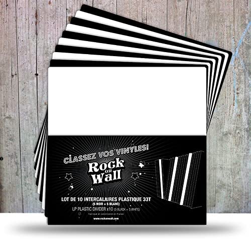 Audio & Hi-Fi Rock On Wall: 10 X Plastic Vinyl Divider Includes 5 X Black 5 X White (Separatore Per Vinili In Plastica) NUOVO SIGILLATO SUBITO DISPONIBILE