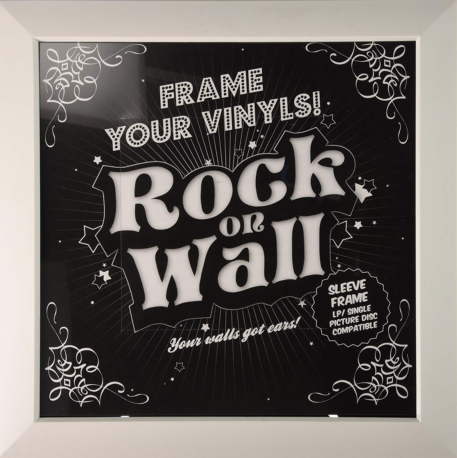 Audio & Hi-Fi Rock On Wall: 12 Inch Album Cover Frame Plastic - White (Cornice Per LP) NUOVO SIGILLATO SUBITO DISPONIBILE
