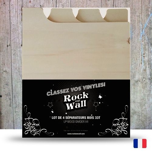 Audio & Hi-Fi Rock On Wall: 4 X Wooden Vinyl Divider (Separatore Per Vinili In Legno) NUOVO SIGILLATO SUBITO DISPONIBILE