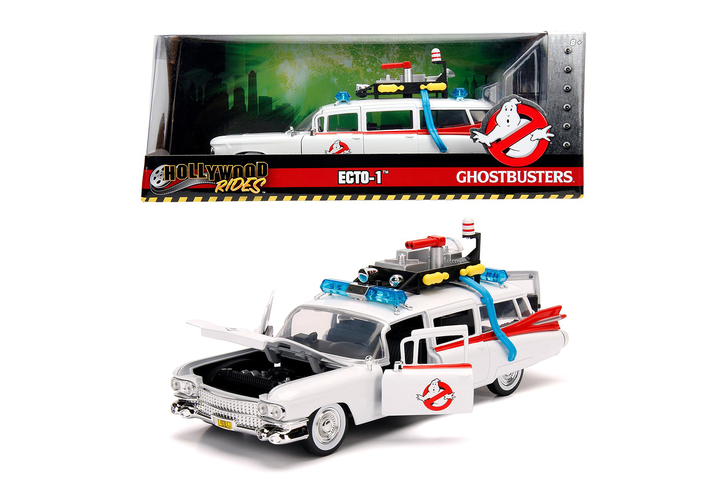 Merchandising Ghostbusters: Jada Toys - Ecto-1 In Scala 1:24 Die-Cast, Funzionamento A Ruota Libera, Parti Apribili NUOVO SIGILLATO, EDIZIONE DEL 31/01/2020 SUBITO DISPONIBILE