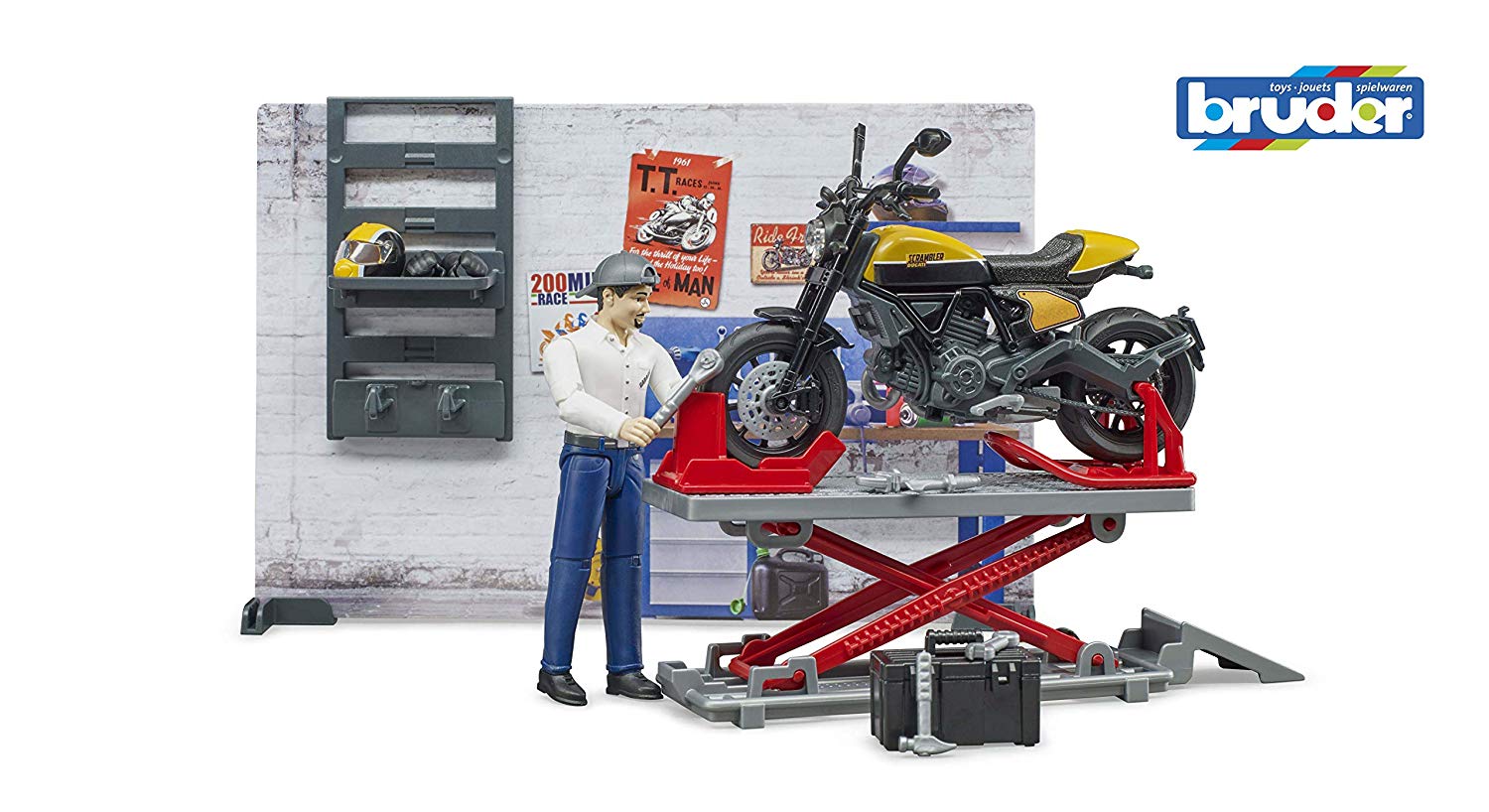 Merchandising : 62102 - Officina Motociclette Con Moto Ducati Scrambler Full Throttle NUOVO SIGILLATO EDIZIONE DEL SUBITO DISPONIBILE