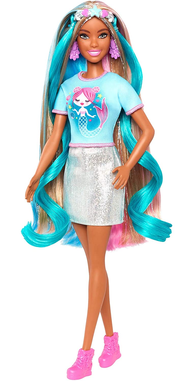 Merchandising Barbie: Mattel - Hair Feature Doll Aa NUOVO SIGILLATO, EDIZIONE DEL 09/11/2020 SUBITO DISPONIBILE