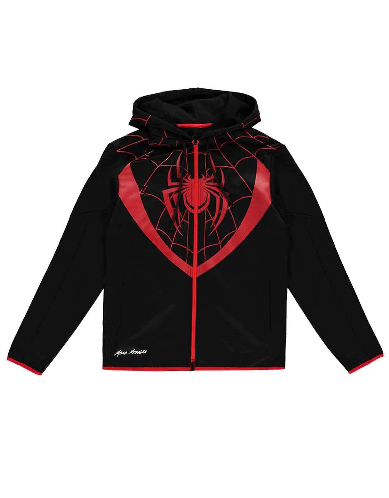 Abbigliamento Marvel: Spider Man - Miles Morales - Black (Felpa Con Cappuccio Unisex Tg. XL) NUOVO SIGILLATO, EDIZIONE DEL 10/07/2020 SUBITO DISPONIBILE