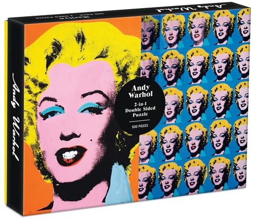 Merchandising Andy Warhol: Galison - Marilyn 500 Piece Double Sided Puzzle NUOVO SIGILLATO, EDIZIONE DEL 02/06/2020 SUBITO DISPONIBILE