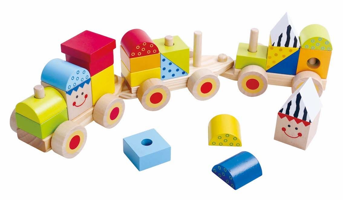 Merchandising Andreu Toys: Wooden Stacking Train Exp NUOVO SIGILLATO SUBITO DISPONIBILE