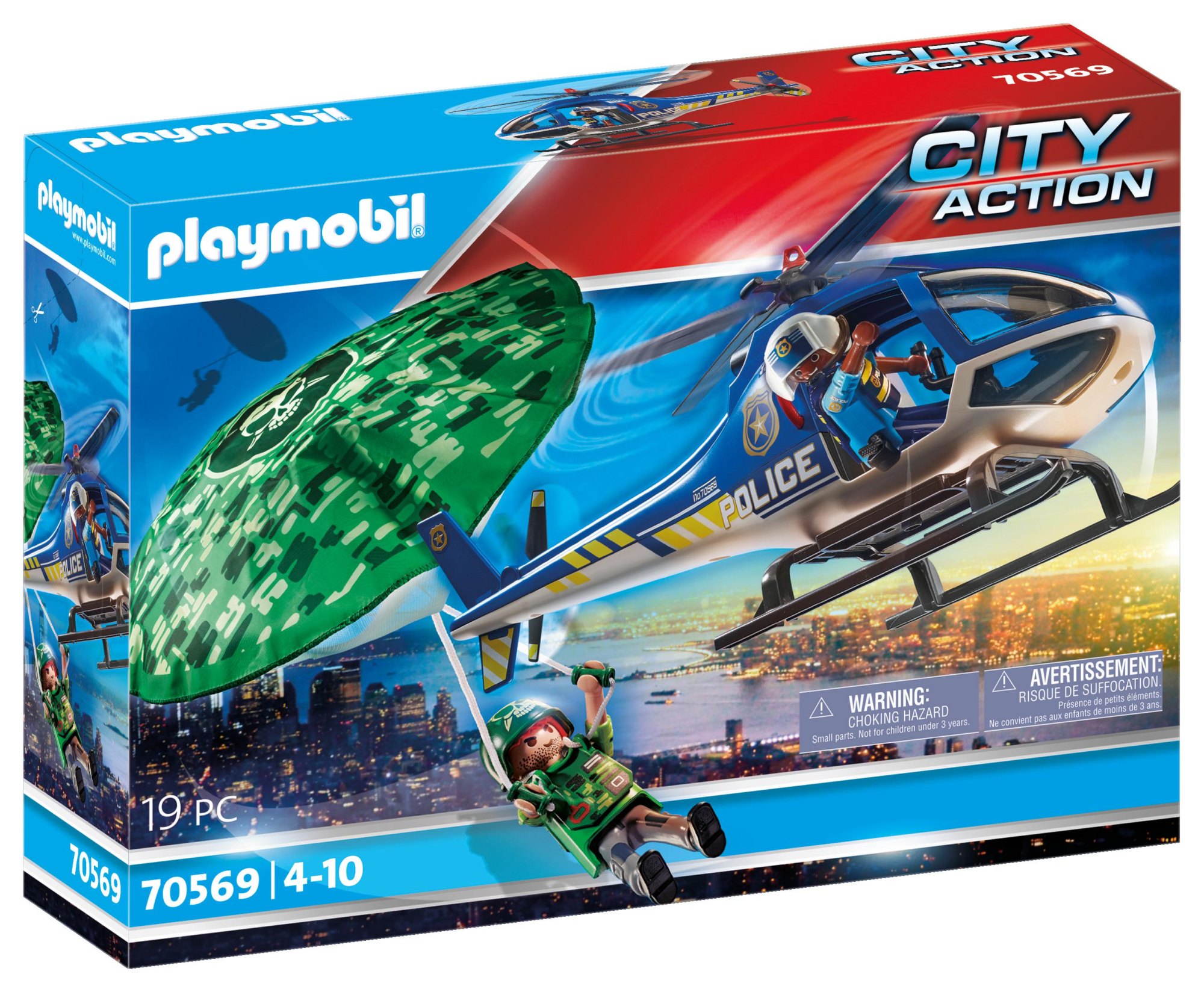 Merchandising Playmobil: 70569 - Police - Elicottero Della Polizia E Fuggitivo NUOVO SIGILLATO, EDIZIONE DEL 29/01/2021 SUBITO DISPONIBILE