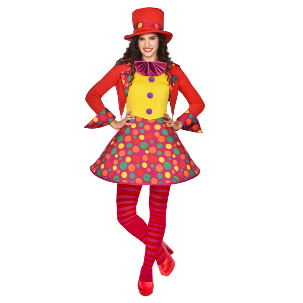 Merchandising Amscan: Womens Costume Circus Clown Dress Medium/Large NUOVO SIGILLATO, EDIZIONE DEL 25/06/2024 SUBITO DISPONIBILE