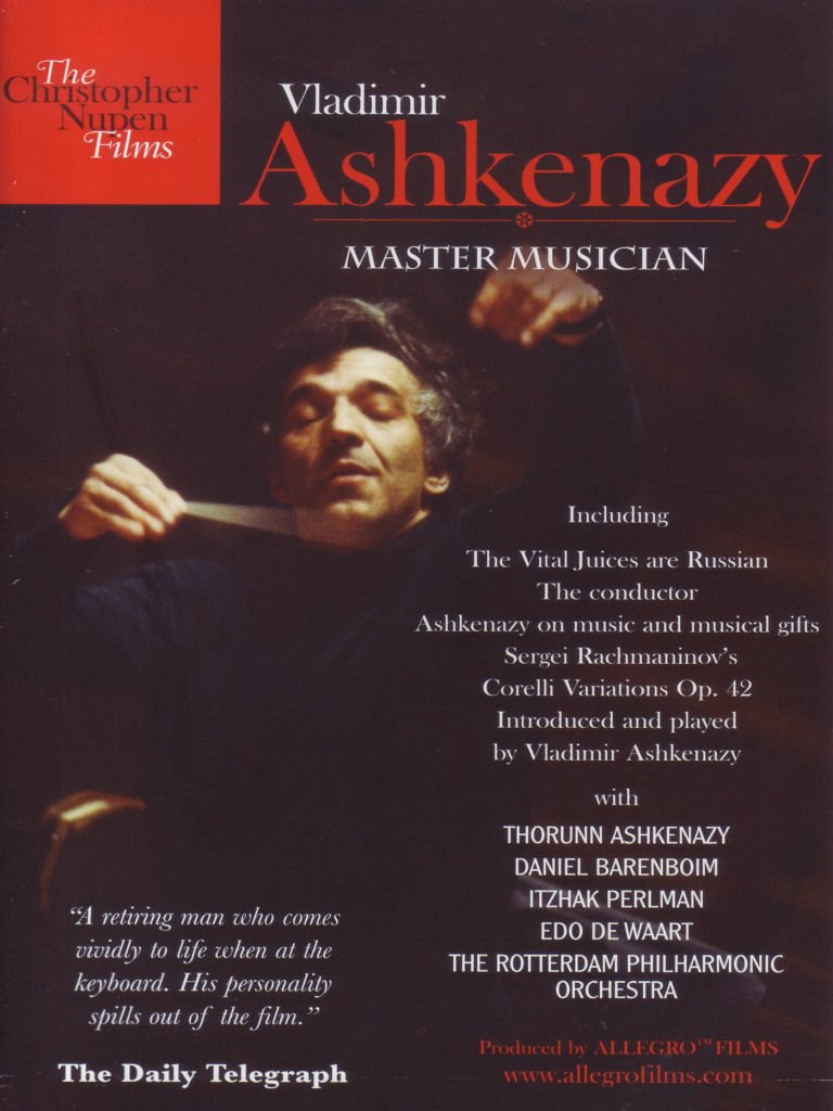 Music Dvd Vladimir Ashkenazy: Master Musician NUOVO SIGILLATO, EDIZIONE DEL 11/02/2009 SUBITO DISPONIBILE