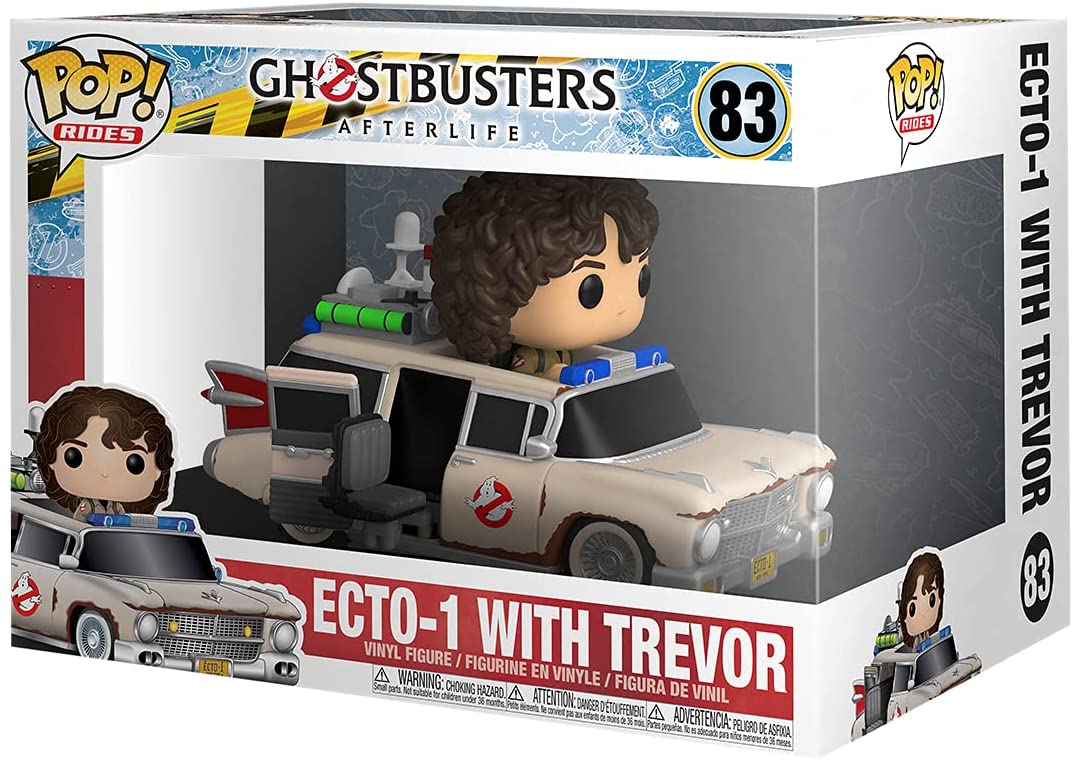 Merchandising Ghostbusters:  Pop Rides - Afterlife - Ecto-1 con Trevor Vinyl Figure 83 NUOVO SIGILLATO EDIZIONE DEL SUBITO DISPONIBILE