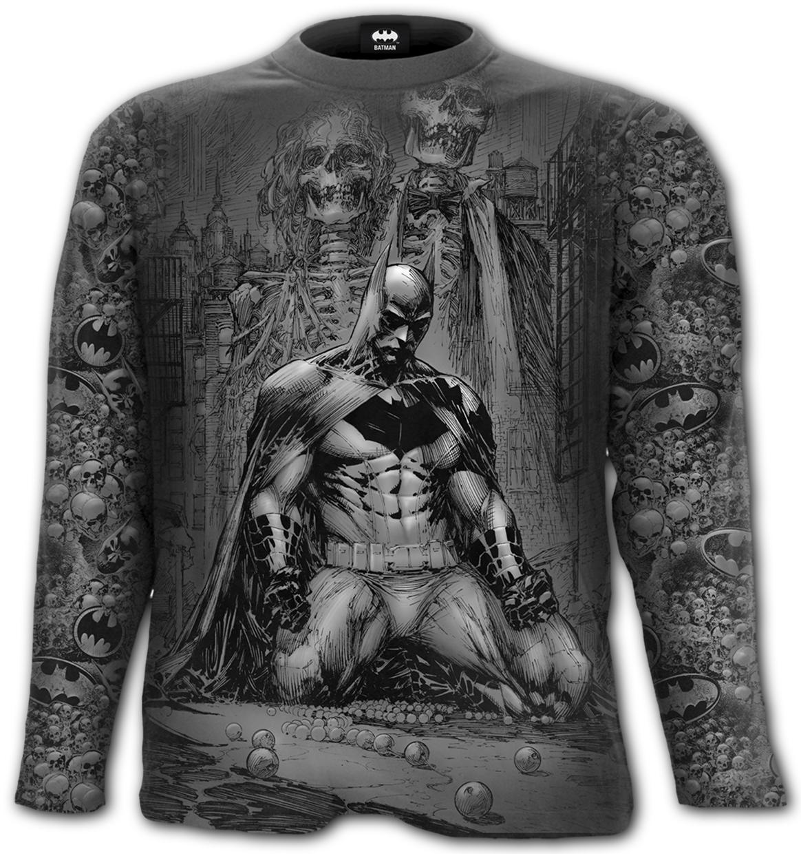 Abbigliamento Spiral: Batman - Vengeance Wrap - Allover Longsleeve T-Shirt Black Uomo L NUOVO SIGILLATO SUBITO DISPONIBILE