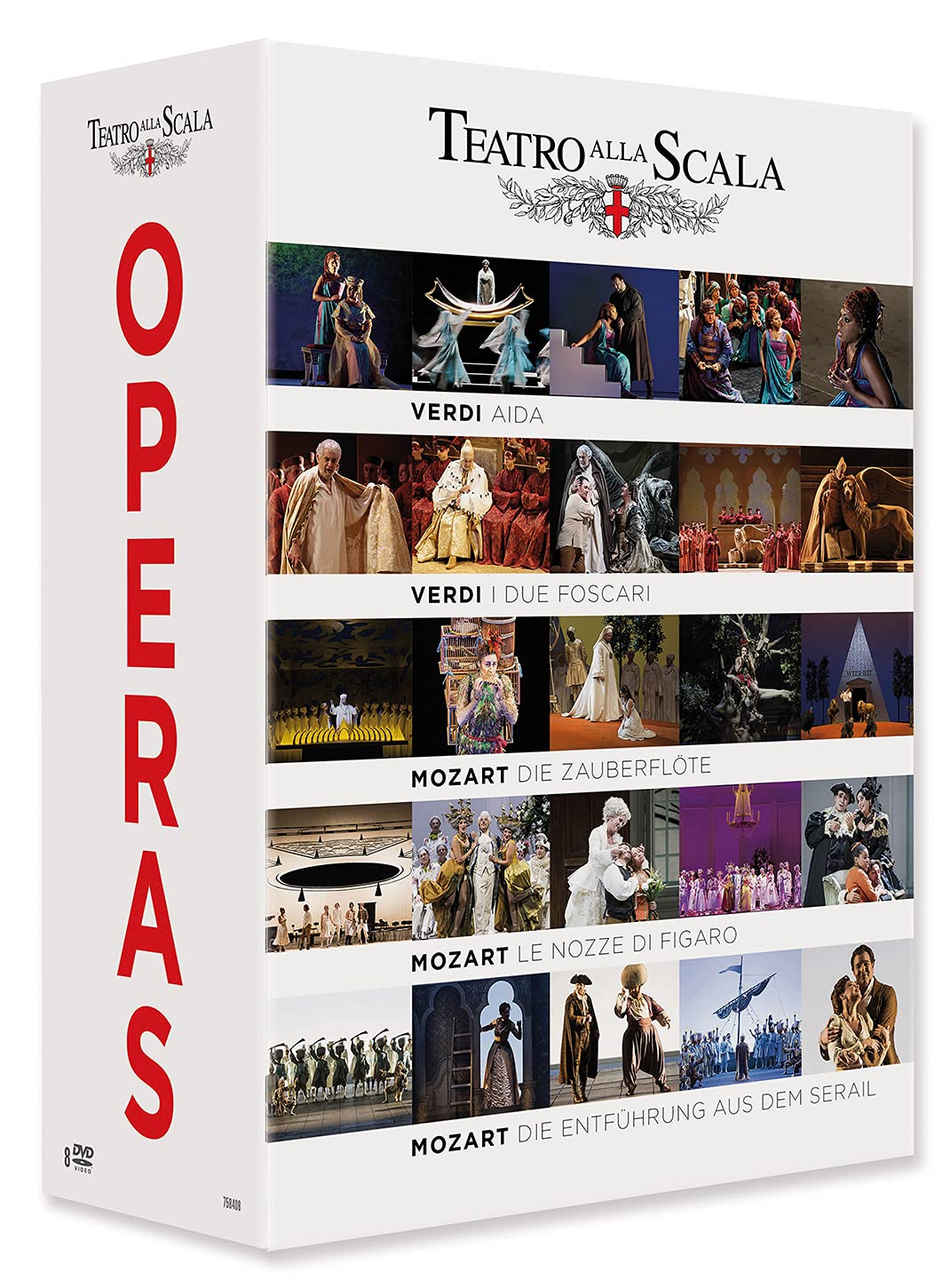 Music Dvd Teatro Alla Scala: Operas (8 Dvd) NUOVO SIGILLATO, EDIZIONE DEL 16/07/2021 SUBITO DISPONIBILE