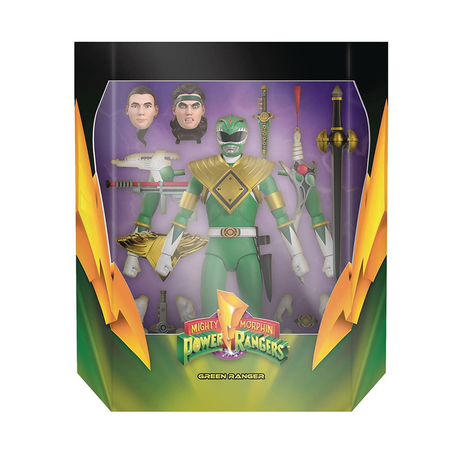 Merchandising Power Rangers: Super7 - Ultimates! Wave 1 - Green Ranger NUOVO SIGILLATO, EDIZIONE DEL 08/02/2023 SUBITO DISPONIBILE