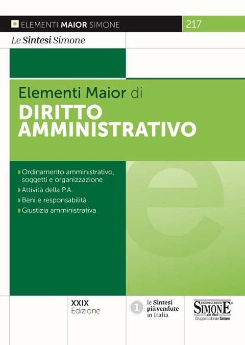 Libri Elementi Di Diritto Amministrativo NUOVO SIGILLATO, EDIZIONE DEL 09/09/2021 SUBITO DISPONIBILE