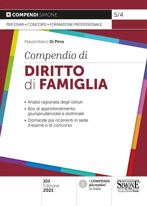 Libri Compendio Di Diritto Di Famiglia NUOVO SIGILLATO, EDIZIONE DEL 19/10/2021 SUBITO DISPONIBILE